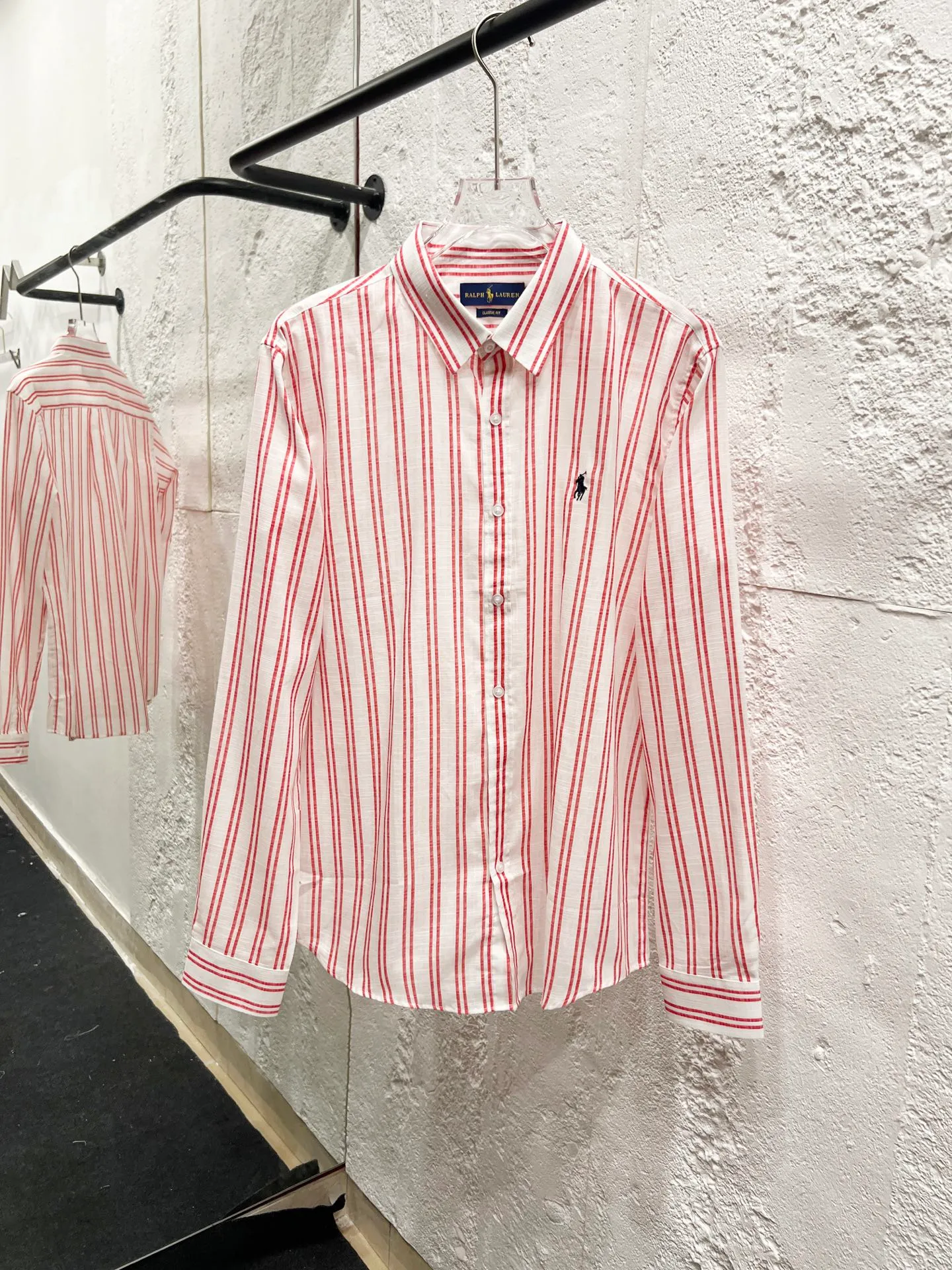 🅿️212 Style number: T57 Ralph Lauren & Ralph Lauren small striped shirt made of slub cotton, can be used as a sun protection shirt Color: pink Size: M (110-125 catties) L (125-140 catties) XL (140-155 catties) 2XL (155-170 catties)